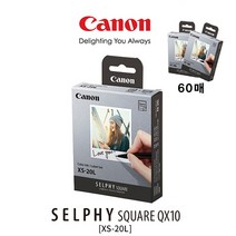 캐논 SELPHY SQUARE QX10 전용카트리지 XS-20L 휴대용, 3팩 60매