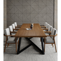 6인용 8인용 대형 회의 테이블 원목 10인테이블 2400 우드슬랩, 220x80x75 두께 8 cm