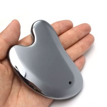 [쓰리몰] 얼굴 바디 괄사 마사지기 테라헤르츠 구아샤 스톤 피부자신감 건강선물, 실버그레이