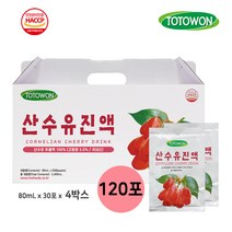 강원식품 산수유진액 4박스(120포), 120개, 80ml