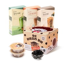 [네이쳐티]버블티 만들기세트(로열밀크티액상10T/말차라떼액상10T/흑당시럽액상10T +타피오카펄(컵) 12개입), 로열밀크티1개 + 타피오카 컵펄
