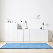 인디우드 비바 오픈형 높은 2단 3단 다용도 주방 거실 아이방 틈새 수납장 세트, 1200 수납장, 화이트