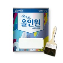 KCC 올인원 수성 다용도 친환경페인트 철재 목재 벽지 반광 3.78L, 퓨어페이지