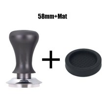 자동탬핑기 도징링 오토템퍼 레벨링툴 템핑기 5158mm 조정 가능한 커피 탬퍼 일정한 프레스 파우더 해머 스테인레스 스틸 에스프레소 플랫베이스 그라인더 도구, 58mm
