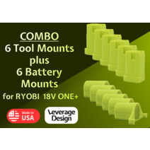 콤보! 6+6팩: 료비 18V ONE+ 공구 및 배터리 마운트/ 홀더