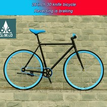 BMX 트위터 언노운 MTB 전동 하이브리드 픽시자전거 브레이크가없는 26 인치 고정 기어 단일 속도 30 나이프 고 탄소강 도로, 08 15