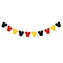 삼색 미키 펠트 가랜드 / 기념일 파티풍선 생일 용품 소품