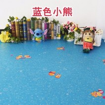 장판 두껍게 판에붙이는 PVC 내마모성 고무받침바닥 미끄럼방지 바닥매트 방수 가정용 상업용 사무용, T34-블루애니메이션-두꺼운 올플