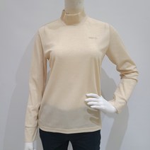슈페리어 SGF67 골프웨어 여성 이월 봄 수입소재 골지 촉감 신축성 좋은 베이스레이어 반터틀 이너 긴팔 티셔츠 (라이트베이지) (슈페리어 부천 뉴코아)