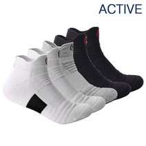 더봉 3D쿠션 발목보호 스포츠양말 엑티브 단목 4켤레 세트