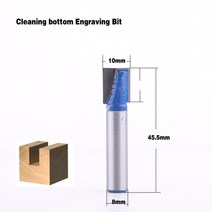 앤드밀 엔드밀 밀링 커터 CHWJW 목공용 CNC 바닥 청소 조각 비트 솔리드 카바이드 라우터 목공 공구 8mm 1개 240723, D(10mm), D(10mm)