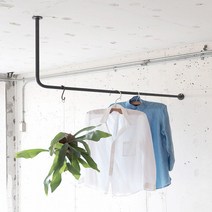 [디자인의 정석] 코너행거 모서리행거 ㄱ자행거 천장고정식, 화이트, 30cm, 80cm