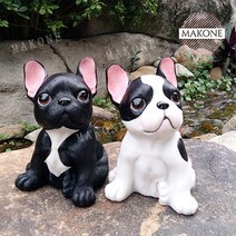프랑스 프렌치 불독 장식 인형 강아지 동물 댕댕이 오브제 귀여운 인테리어 소품, D