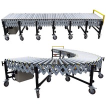 컨베이어 컨베이어 동력 벨트 이동식 롤러 상하차 자유, 304 스테인레스 스틸 600mm 폭, 1개