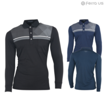 페라어스 남성 빗금 패턴 라인 골프티셔츠 S_CTDJ2083F1