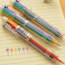 키밍 0.5mm 6색 볼펜 고급 학생 사무용품 유성볼펜, 치즈스토어 6색-0.5mm