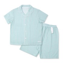 오가닉맘 오가닉맘 민트체크반소아동잠옷(MIMSSW01)