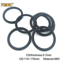 5.7mm 두께 CS 니트릴 고무 O 링 OD 115 120 125 130 135 140 145 150 155 160 165 170mm NBR o 씰링 개스, 10 160x148.6x5.7