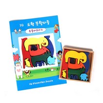 두뇌개발 아이큐 도형분할 동물퍼즐 조작능력 교구