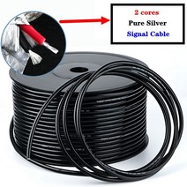 스피커케이블 1-100M Hi-Fi 오디오 2 코어 순수 실버 신호 케이블 스피커 AMP Interconnector XLR Rca, 02 1.5m