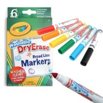 유아보드마카 화이트보드용 수성 보드마카 6색 낙서펜 어린이보드마카, 6개입