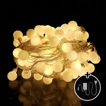 탄탄 LED 100구 AC220V 연결 크리스마스 앵두전구 (1개) + 점멸잭 (1개) 세트, 투명선/전구색