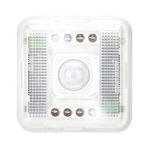 ZIO-BIZ 무선 사각 8LED 센서등 / LED 센서등 무선센서등 센서감지등 전등 벽등 벽부등 현관 복도 베란다 계단 벽 센서등 직부등 전등 실외등, 1개