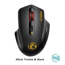컴퓨터 무선 마우스 인체 공학적 무소음 마우스 무선 광학 마우스 USB 수신기 4 버튼 2.4G USB 마우스 PC 노트북 용 windows macos 호환 USB 인터페이스, CHINA, Silent Black 옵션