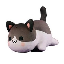 인형 Meemeow Aphmau 플러시 Meemeows 음식 고양이 Plushie Bunle Ahpmau 프렌치 프라이 버거 베개 완구 Kawaii Cute Plushy Cats, [12] Gray cat