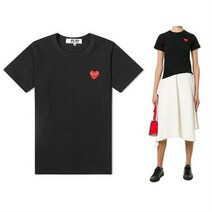 꼼데가르송 꼼데가르송 하트 로고 와펜 티셔츠 AZ-T107-051-1