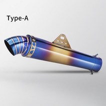 오토바이 머플러 튜닝 팁 호환 76 파이프 배기 스테인레스 스틸 테일 섹션 야마하 가와사키 R3 Z900, 1.A