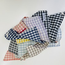 체리쉬홈 미니 체크 키친크로스 테이블매트 겸용 핸드메이드 매직후크 포함, 베이지, 50x40