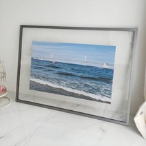투명액자78CmX56Cm 부산바다와광안대교.꾸밈, 실버그레이