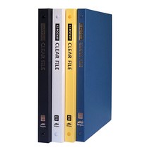이지포켓 40P 클리어화일 합지 싸바리 표지 하드커버 40매 크리어파일, 흑색