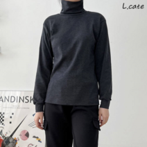 업타운걸스 엘케이트 여자 폴라 티 LDZ902 무지 면 베이직 티셔츠