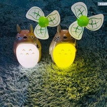 [해외]애니메이션 토토로 전등겸용 선풍기, 없음, 노란등