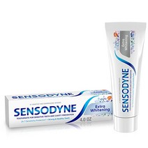 셀프치아미백 민감한 치아 충치 예방 및 미백을 위한 Sensodyne Extra Whitening 치약 - 4온스