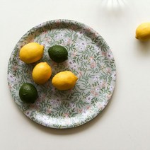 오르내르 인테리어 소품 레트로 플라워 우드 트레이 쟁반, 카야