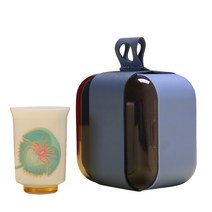 온도에따라 색 변하는 잔 선물 파티 소품 새우 꽃게, 블루 크랩 색상 변경 마스터 컵 선물 상자