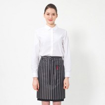 AP-4316 검정스트라이프 랩형앞치마_((폴리))_중 음식점 식당 카페 앞치마 남여 홀 깔끔한 허리앞치마 미니앞치마 검정