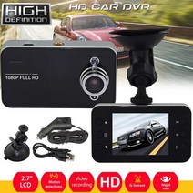 차량용 블랙박스 프리미엄 운전 비디오 레코더 휴대용 자동차 Dvr 카메라 K6000 Hd 1080p ° 와이드 앵글, 01 Black