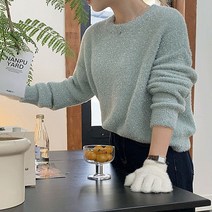 어썸클로젯 데이즈 연말룩 앙고라 글리터 니트