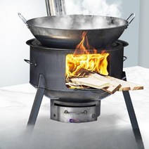 화덕만들기 캠핑화로대 불멍 가마솥화덕 주물 드럼통화로, 48cm+2.7두께+3용광로링+스토브연속