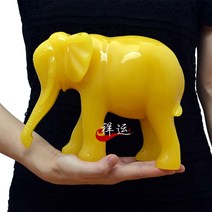 고급 도자기 개업 집들이 선물 황옥백옥 코끼리 상차림 물 흡입상 풍수상 한 쌍 진택 술장, 12 중간 사이즈 취옥색 한 쌍