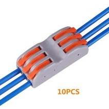 10PCS 와이어 커넥터 3회로 인라인용 3컨덕터 콤팩트 커넥터 레버 너트 와이어 커넥터 커넥터 양방향 단자대 6홀용 터미널커넥터 터미널 단자 연결잭 터미널커넥터, 10