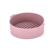 국산 실리콘 에어프라이어 용기 22cm 높이 7cm 5~7리터 대형 바스켓용 전자레인지 겸용 냄비, 인디핑크