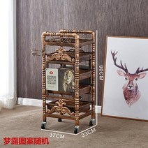 복고풍 미용실트레이 바버샵 심플 철제 미용웨건 미용츄레이 작업대 이동식 트롤리 선반, 1개, P