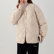 넷투넷코리아 여성 캐주얼 루즈핏 누빔 패딩점퍼 기본 심플 아우터