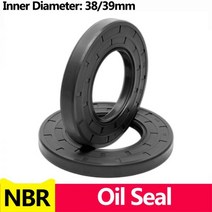 NBR 프레임 워크 오일 씰 TC 니트릴 고무 커버 더블 립 스프링 베어링 샤프트 ID * OD THK 38/39mm, 한개옵션1, 102 39x52x7(1pcs)