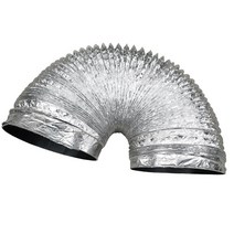 WJSHOP 알루미늄 유연한 공기 덕트 환기 덕트 벤트 후드 배기 호스 8/10CM 60-80인치, 실버, Auluminum